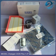 3/4pcs Filter Sets for CHANGAN CS35 Plus 1.4T Air filter+oil filter+fuel filter+Air conditioning fil