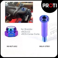 สกรูปั๊ม brebo Brembo RCS 15 17 19สกรูสลักมือสกรูไททาเนียม proti