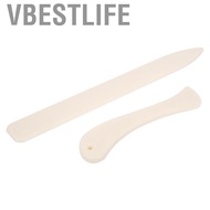 VBESTLIFE 2 Pcs Bone Folder Leather Edge Crafts Manual DIY Tool White ABS DCL