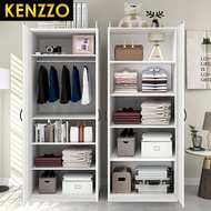 KENZZO : Multifunctional 2 Door 5 Tier Bedroom Concept Wooden Wardrobe Cabinet / Almari Baju Murah /2 Door Wardrobe