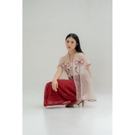 BYROAM CNY COLLECTION CHARM OUTER, AMBER, FORTUNE DRESS, EMPIRE VEST MAROON AND GREEN, ROGUE SET, JA