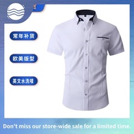 【mama41319】 OREN SPORT Baju Kemeja Korporat Lelaki Perempuan F1 Uniform Berkolar Lengan Pendek F142