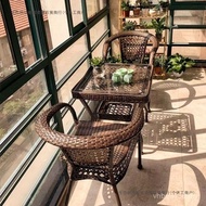 Table Chair Courtyard Table Chair Outdoor Rattan Combination Outdoor Balcony Leisure Leisure Rattan 