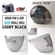 XDOT HELEMET Small Hole G618 Helmet Visor X Dot G 618 G618N LTD Original Light Black MOTORCYCLE HELM