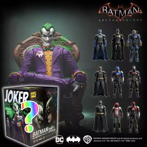 New F5 Batman Arkham Knight Assembled Model Blind Box 11style 10cm Action Figures Crazy Version Coll