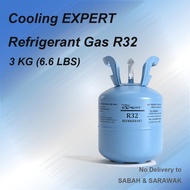Cooling EXPERT Refrigerant Gas R32 3 KG (6.6 LBS)