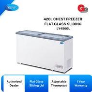 SNOW (AUTHORISED DEALER) GLASS DOOR FREEZER 420L (LY450GL)-SNOW WARRANTY MALAYSIA