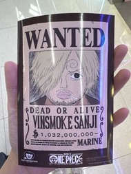 原價放 one piece 海賊王 山治 懸賞令