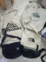 #日版直送、Patagonia, gregory, champion,  the north face、  gregory , gu  tote bag, 腰袋、新淨