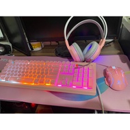 Ry8Nb0Ea COD InPlay STX540 4 in 1 RGB Combo Gaming Keyboard (KB Mouse Headset   MPad)pink/white/blac