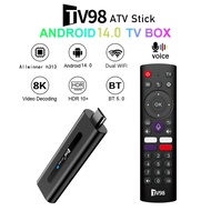TV98 ATV Stick Smart TV Stick Android 14 H313 4G 5G Wifi Support 8K 4K Media Player BT5.0 2GB 16GB V