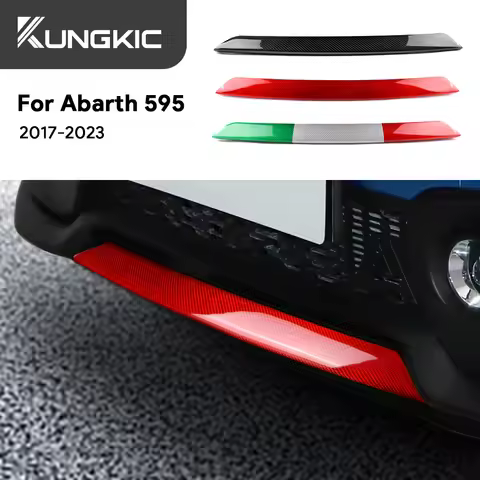 Hard Dry Carbon Fiber For Abarth 595 695 2017 2018 2019 2020 2021 2022 2023 Car Front Bumper Decorat