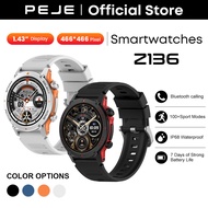 [PeJe Z136] Smart Watch 5cm 466 * 466 IP68 Waterproof Magnetic Charging Bluetooth Call Health Multi-