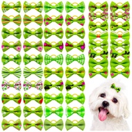 100/200Pcs Dog Hair Bows Para Sa Maliit Na Aso Cat Bows Dogs Lumalagong Bows Rubber Bands Pet Hair