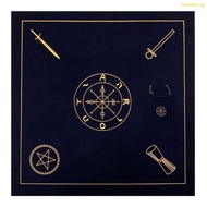 mm Tarot Tablecloth and Drawstring Pouch Set Astrology Divination Non-Slip Mat