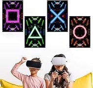 3D Wall Sticker Gamer 4 Pieces Gaming Wall Picture for Bedroom 30 x 45 cm Gamer Decoration Wall Deco