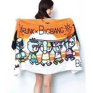全新 未用 日本 限定 景品 KRUNK x BIGBANG  bear 限定 熊 沙灘 特大 毛巾 big bang