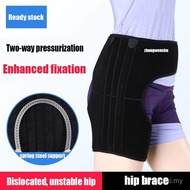 Hip support brace groin and hip brace black adjustable quadricep sciatica pain relief, adjustable hi