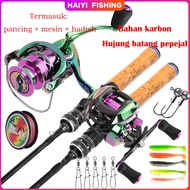 HAIYI FISHING UL carbon rod 1.5M,1.98M flexible 8-15Lbs solid carbon/ultralight rod UL fiber strong 