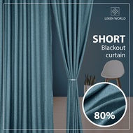 【 LANGSIR RAYA 𝟐𝟎𝟐𝟒 】Ready Made Curtain !!! Saiz BARU !!! Siap Jahit Langsir Warna Turquoise Linen Cotton 80% Blackout Kain Tebal Curtain #Sliding Door #Window Panel #Pintu Bilik