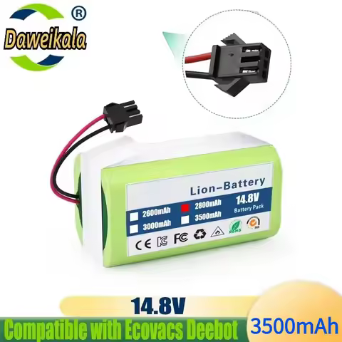 14.8V 3.5Ah Li-ion battery for Cecotec Conga Excellence 950 990 1090 Ecovacs Deebot DN621 601/605 Eu