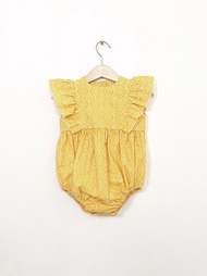 女嬰荷葉邊緊身衣褲，波西米亞風女嬰緊身衣褲，女嬰連身衣