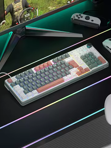 RK ROYAL KLUDGE RK C98 Magnetic Keyboard 0.01mm Rapid Trigg 8K SOCD/Rs 0.125ms PBT RGB Wired Mechani