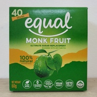 EQUAL (LATH BOX 60g / 40 sticks) Monk Fruit Luo Han Guo Ultimate Sugar Replacement (HALAL)