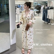 Lady's long-sleeved dress, long-sleeved dress with slit waist and floral pattern T101(Z4)