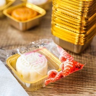 [Local Seller] 100pcs 50/63-80/100g Square Moon Cake Tray Mooncake Package Box Container Holder
