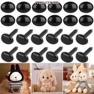 FREEWOODIEGI 100pcs/bag Stuffed Doll Eyes Black 4X5MM/5X7MM Mini Animals Noses Accessories