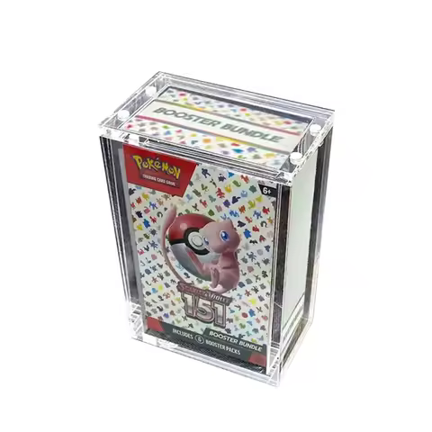 Custom 151 Booster Bundle Acrylic Case Magnetic Top Display Box Scarlet and Violet Booster Bundle Pr