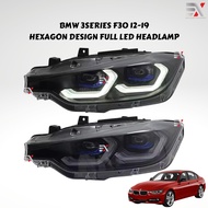 BMW 3SERIES F30 12-19 LED HEADLAMP - HEXAGON DESIGN