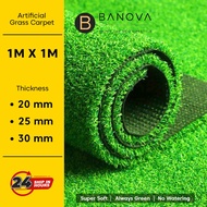 BANOVA Artificial Grass Carpet Rumput Karpet 1meter x 1meter (20MM) / (25MM) / (30MM)