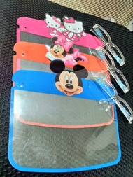 Kacamata Face Shield Anak Karakter Kartun Mickey Minnie &amp; Hello Kitty