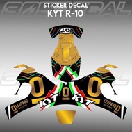 Sticker Decal Helm Kyt R10 Leopard Gold | Decal Helm | Decal Sticker