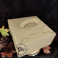 (G02)42095 B - Cake packaging/Cake box/Cake box Size 20x20x9.5cm Brown