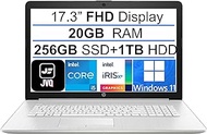 HP Tuners 2022 HP Pavilion 17 Laptop, 17.3'' FHD IPS Display, 11th Gen Intel i5-1135G7(Up to 4.2GHz, Beat i7-10710U), 20GB RAM, 256GB SSD+1TB HDD, HDMI, WiFi, Bluetooth, Webcam, Windows 11+JVQ MP
