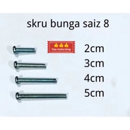 ❤️skru bunga saiz 8 panjang 2cm 3cm 4cm 5cm❤️