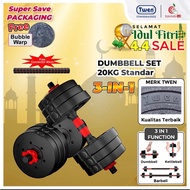 Dumbbell adjustable set 20kg twen barbell dumbbell dumbbell weight lifting fitness gym equipment 20 