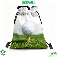 IESPOIRHA Golf Valuables Pouch, Portable with Hook Drawstring Golf Tee Bag, Lightweight Waist Pouch 
