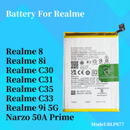 Battery Compatible For Realme C30 / C31 / C33 / C35 Bateri Realme 8 4G / 8i / 9i 5G / Narzo 50A Prim