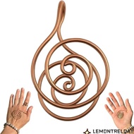LEMONTRELQAT Copper Palm Ring, Adjustable Handmade Spiral Palm Ring,  Portable Jewelry Accessories R