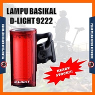 Bicycle Light 40 Lumen USB Rechargeable | Bike Rear Light | D-Light 9222 | Lampu Belakang Basikal