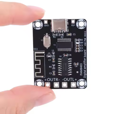 XH-A155 Mini PAM8403 Amplifier Board 5W+5W Class D BT Digital Power Amplifier Dual-Channel High Powe