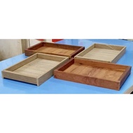 Wooden rectangular serving tray balau & rengas wood for cafes restaurants kitchen decorative breakfa