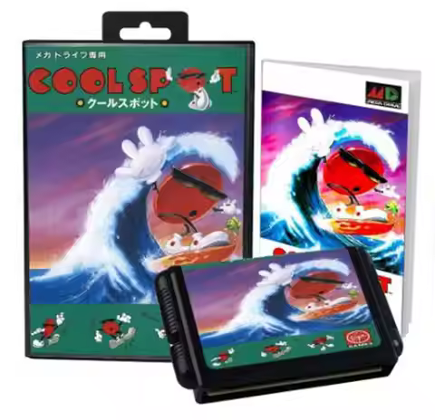 Cool Spot with Box and Manual for 16 Bit Sega MD Game Cartridge Megadrive Genesis System