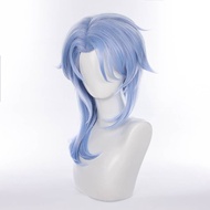 ส่งจากกรุงเทพ！วิกผมอนิเมะ wig cosplay วิกผมสั้น สีฟ้าอ่อน