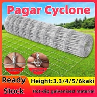 Pagar Lembu Cyclone Fence Pagar Kambing Pagar Kebun 50meter Galvanised Quality Five Star Fence Malay