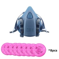 3M 7502+2091 หน้ากากป้องกันแก๊ส 3 ชิ้น หน้ากากป้องกันฝุ่นอุตสาหกรรม หน้ากากป้องกันสารเคมีแบคทีเรียแล